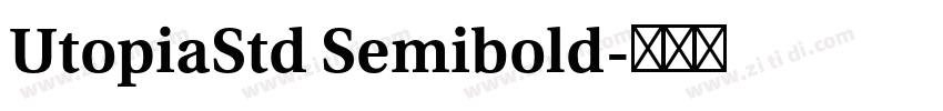 UtopiaStd Semibold字体转换